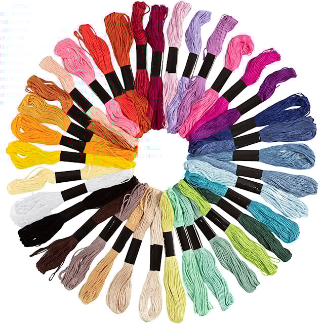 Produktbilde 2 for Broderitråd, tykkelse 1 mm, ass. farger, 42 bunt/ 1 pk.