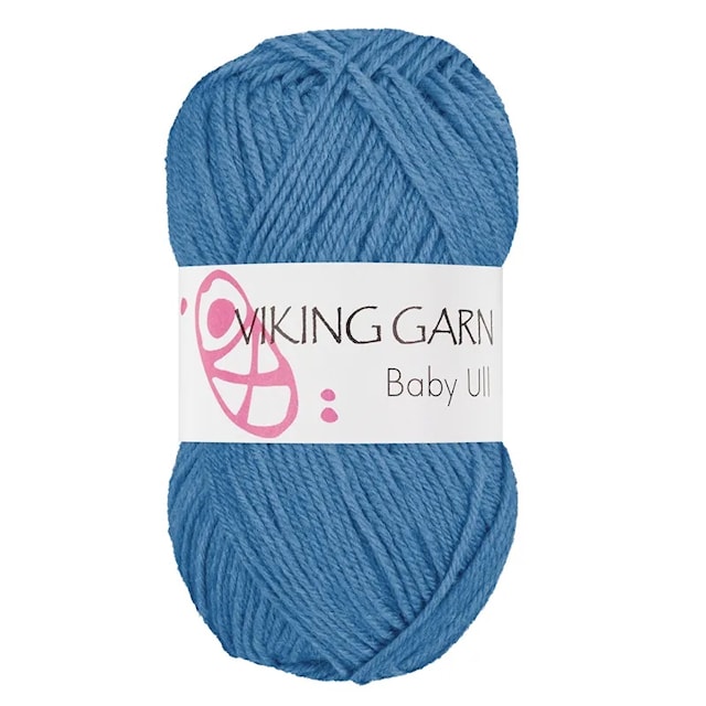 Baby Ull Garn Merinoull 50 g Blå 323 Viking Garn