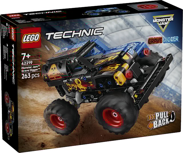 Produktbild 1 för Monster Jam™ Grave Digger™ eld och is LEGO Technic (42219)