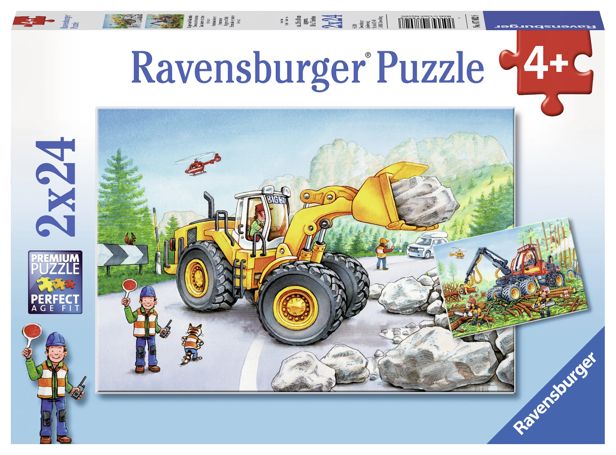 Produktbilde for Gravmaskiner Puslespill 2x24 brikker Ravensburger