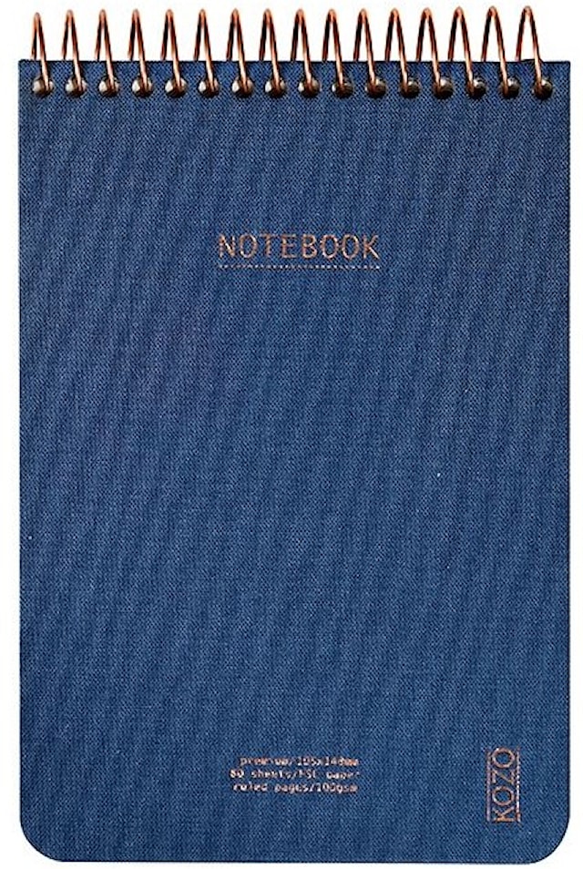Produktbilde 1 for Notatblokk A6 Premium Marineblå KOZO