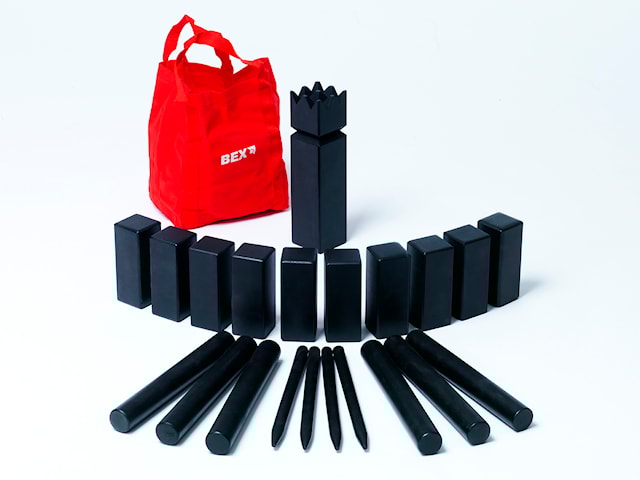 Produktbild 1 för Kubb Original Black Edition incl. 4 colour chalks, Bex