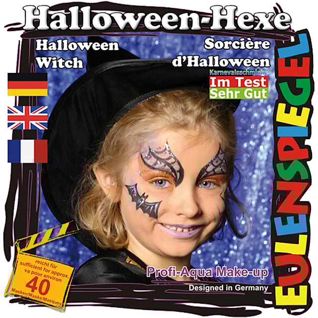 Produktbilde 3 for Eulenspiegel Ansiktsmaling - sminkesett, halloween heks, ass. farger, 1 sett