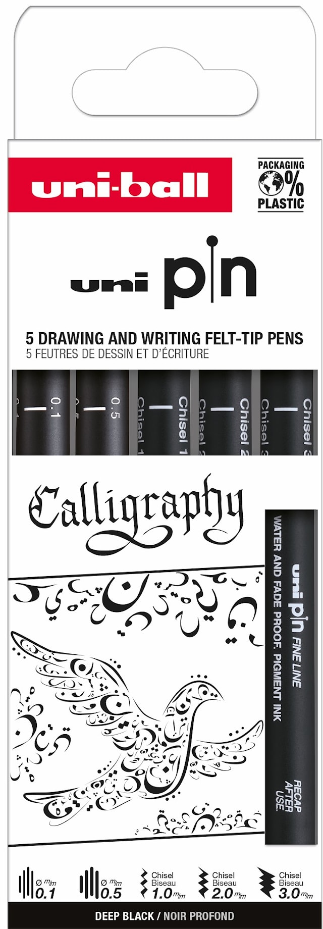 Fineliners Pin 200 Calligraphy 5-pakning Uni-Ball