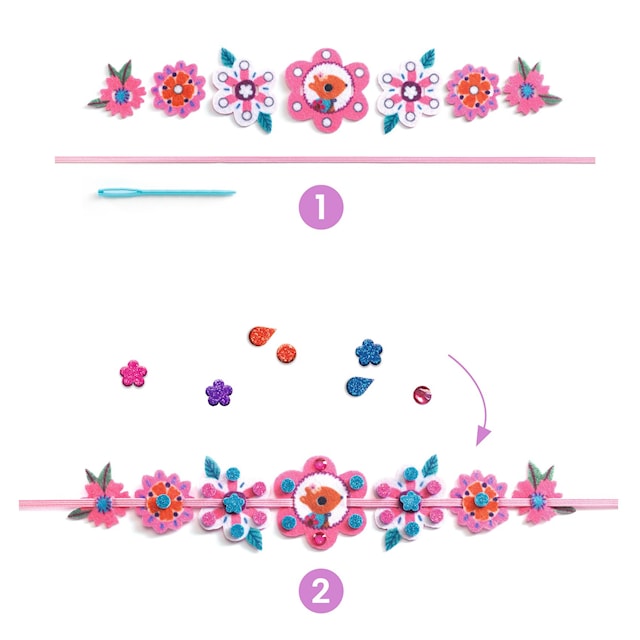 Produktbilde 4 for DIY-sett glitterarmbånd 4 stk Djeco