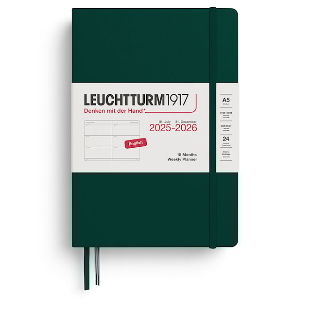 Kalender A5 18m 25-26 Weekly Planner Forest Green Leuchtturm1917