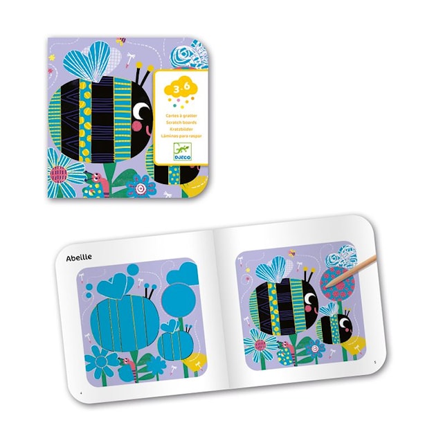 Produktbilde 3 for Skrapelodd Insekter 4 Bilder Djeco