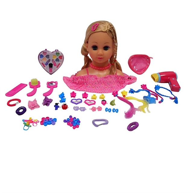 Produktbild 1 för Happy Friend Fanny Smink & Frisyrhuvud Blond