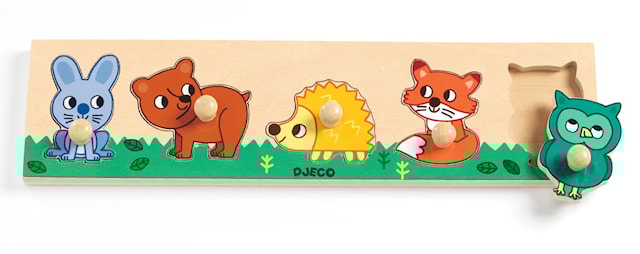 Tuotekuva 2 - Lasten Nuppipalapeli 5 Palaa Metsän Eläimet Djeco