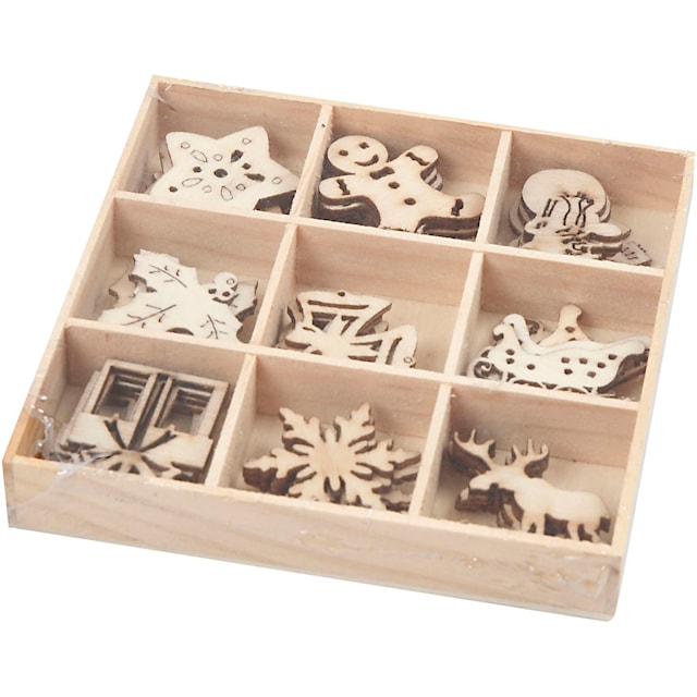 Produktbilde 2 for Trepynt, jul, str. 28 mm, 45 stk./ 1 pk.