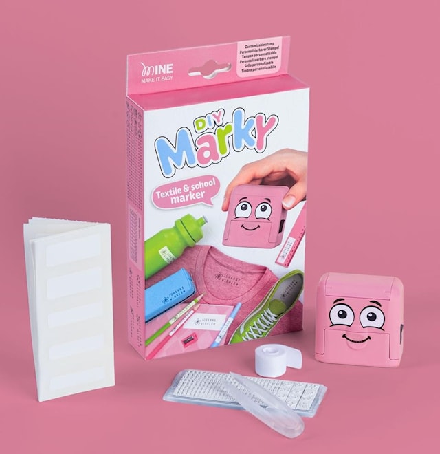 Produktbild 1 för Stämpel Namnmärkning Rosa Marky DIY COLOP
