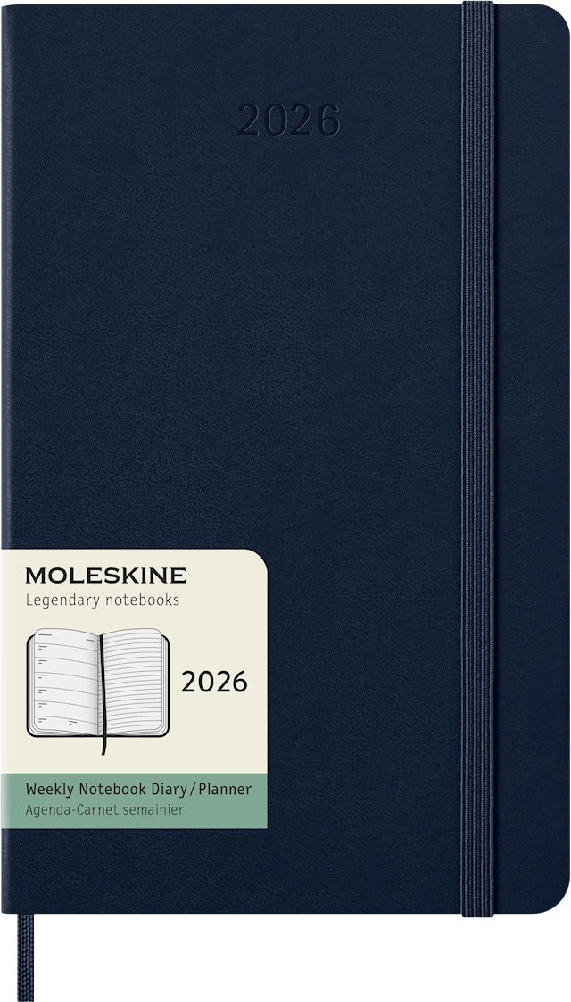 Tuotekuva 1 - Kalenteri 2026 Classic Hard 12M Week Note Large Sapphire Blue Moleskine