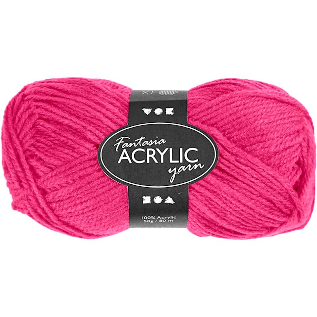Produktbilde 1 for Fantasia Akrylgarn, L: 80 m, 50 g, neon pink