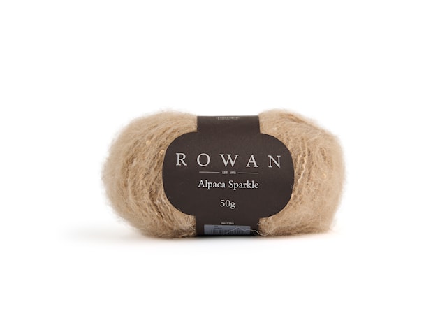 Alpaca Sparkle, paljett garn, 50 gr Camel 10021 Rowan