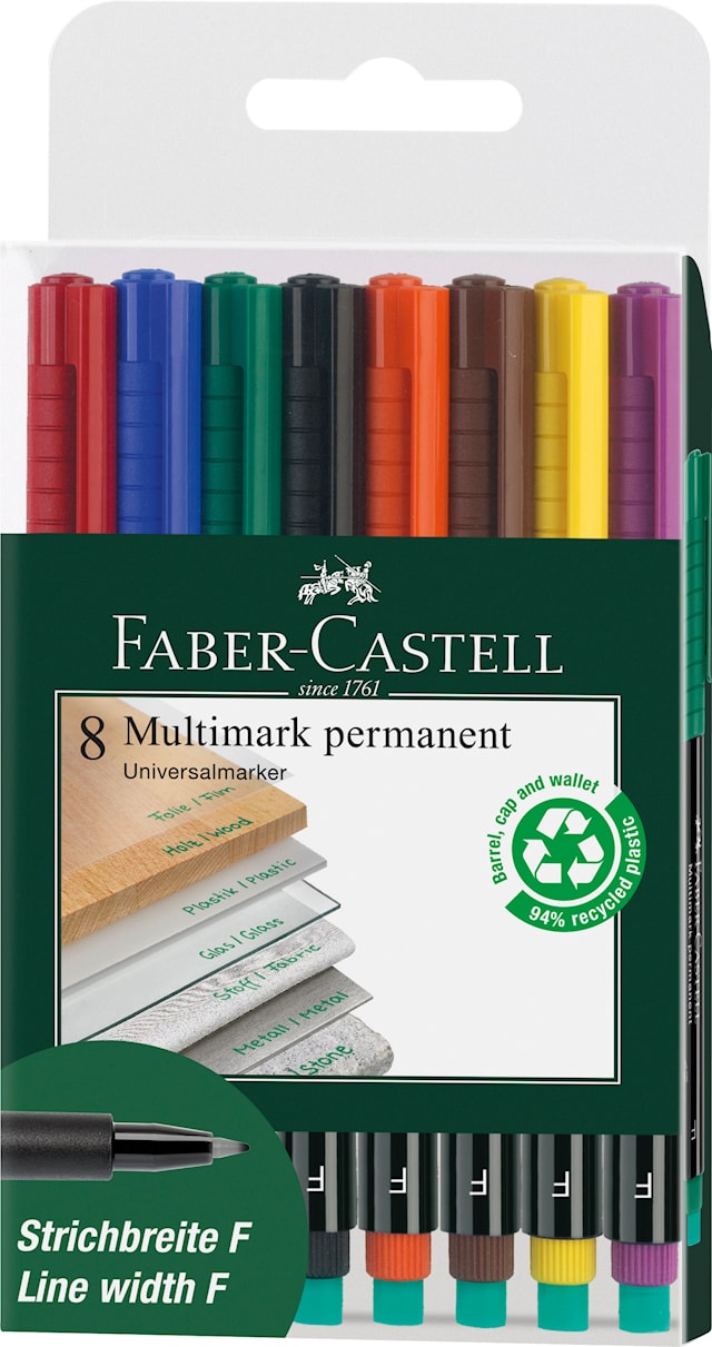 Merkintäkynä Multimark permanent S 8-pack Faber Castell