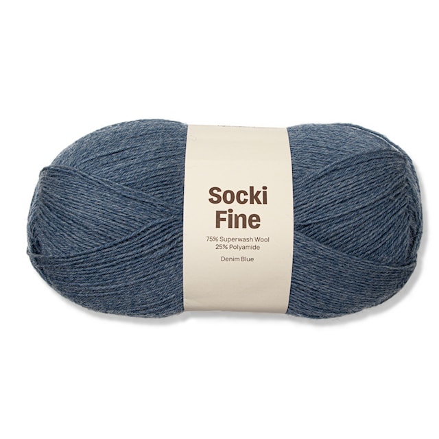 Socki Fine 100 g Denim Blue A029 Adlibris