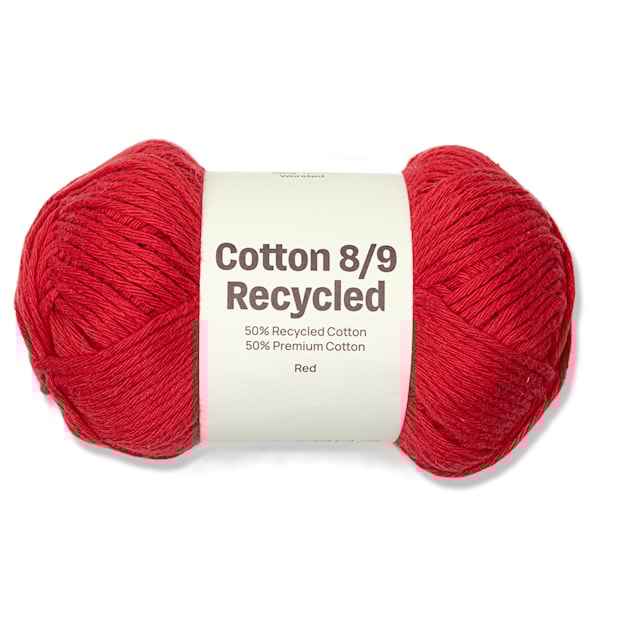 Cotton 8/9 Garn 100g Recycled Red A080 Adlibris