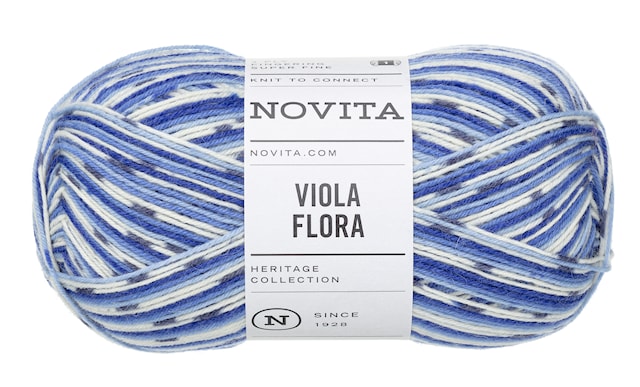 Produktbild 1 för Viola Flora Garn Ullmix 100g Geranium 8341 Novita