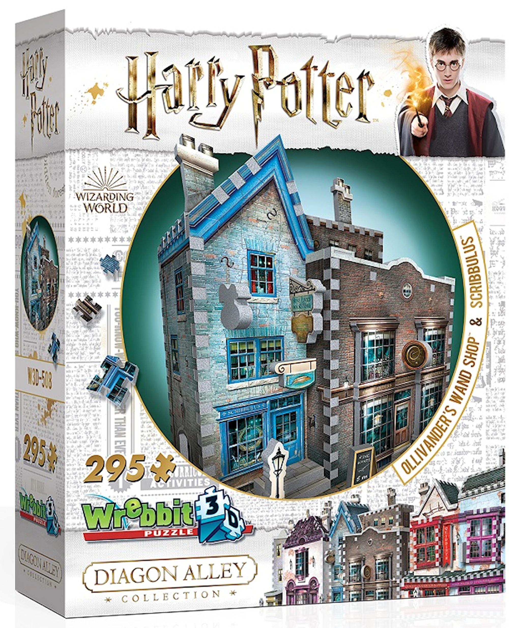 Produktbilde for 3D-puslespill, Olivanders tryllestavbutikk, Harry Potter