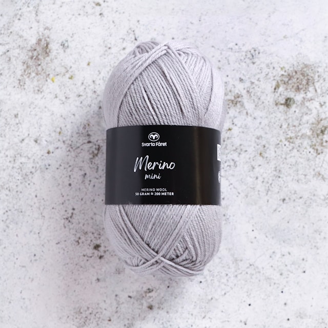 Produktbilde 1 for Merino Mini 50g Grey Gigabyte (02) Svarta Fåret