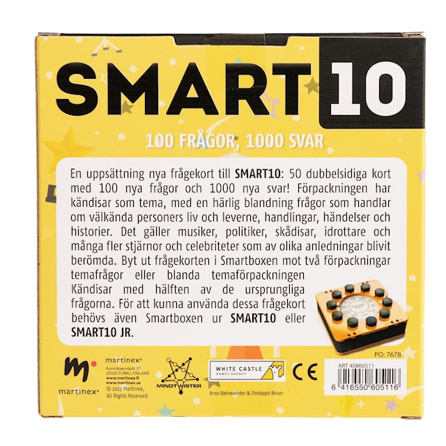 Produktbild 2 för SMART10 Frågekort, Kändisar (SE)