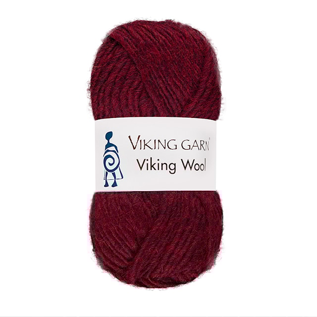 Viking Wool Garn 50 g Mörkröd 555 Viking Garn