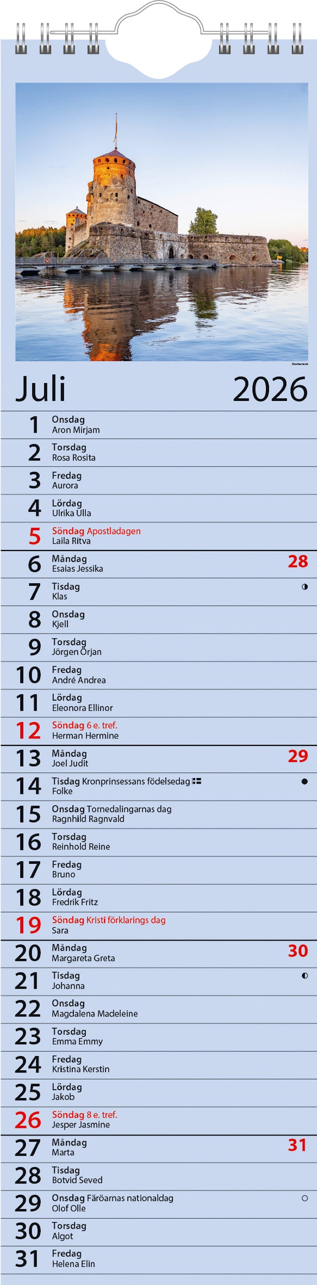 Produktbild 2 för Väggkalender Hemkalendern 2026 Almanacksförlaget