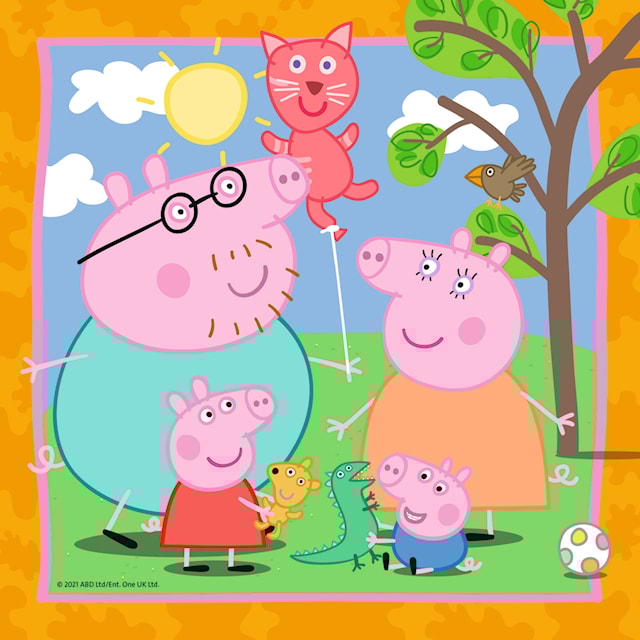 Produktbilde 3 for Peppa Gris familie og venner Puslespill 3x49 brikker Ravensburger