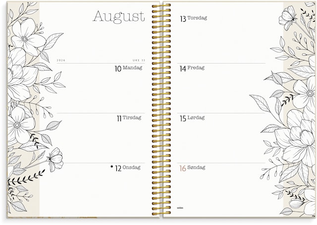 Produktbilde 2 for Kalender Life Planner 2026 A5 Bloom Beige Burde