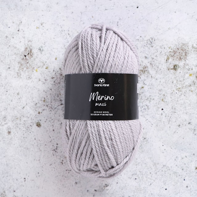Merino Maxi 50g  Grey Gigabyte (02) Svarta Fåret