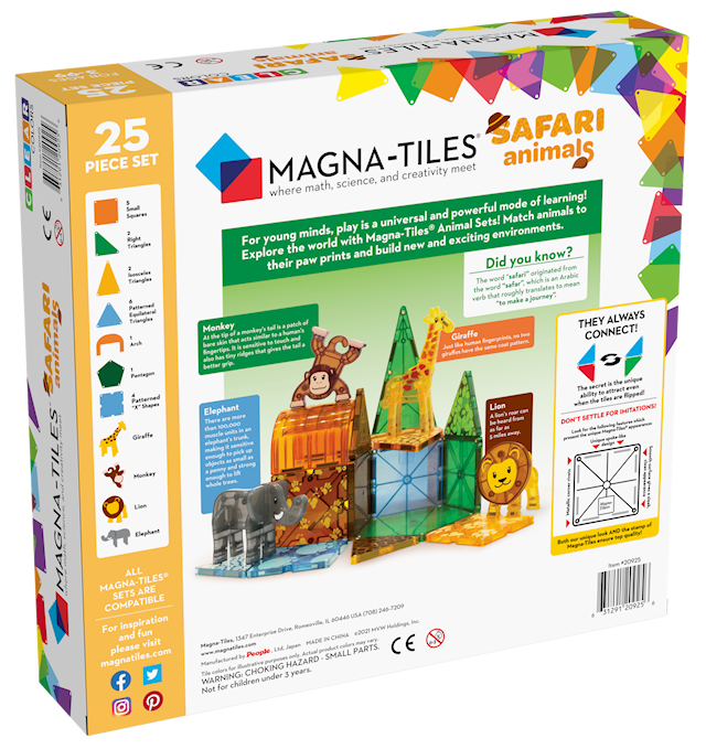 Tuotekuva 3 - Magna-Tiles Safari Animals 25 bittiä