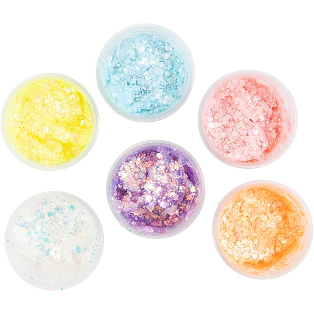 Tuotekuva 4 - Glitter Clay -kimallemassa, pastellivärit, 6x20 g/ 1 pkt