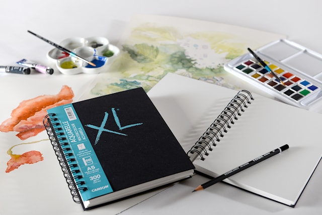 Produktbild 3 för Akvarellblock Kallpressat A5 40 Ark 300g Canson