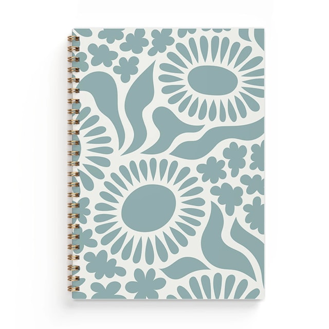 Produktbild 1 för Anteckningsbok A5 Blom Aqua