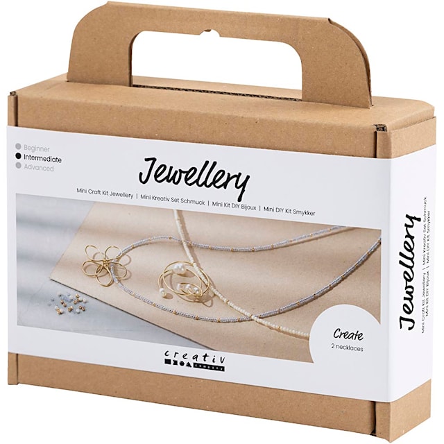 Produktbilde 3 for Mini DIY Kit Smykker, Halskjede med trådanheng, forgylt, 1 pk.