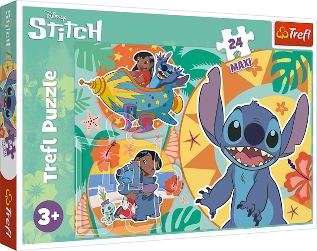 Lasten palapeli Iloiset päivät Lilo & Stitch Maxi 24 palaa, Trefl