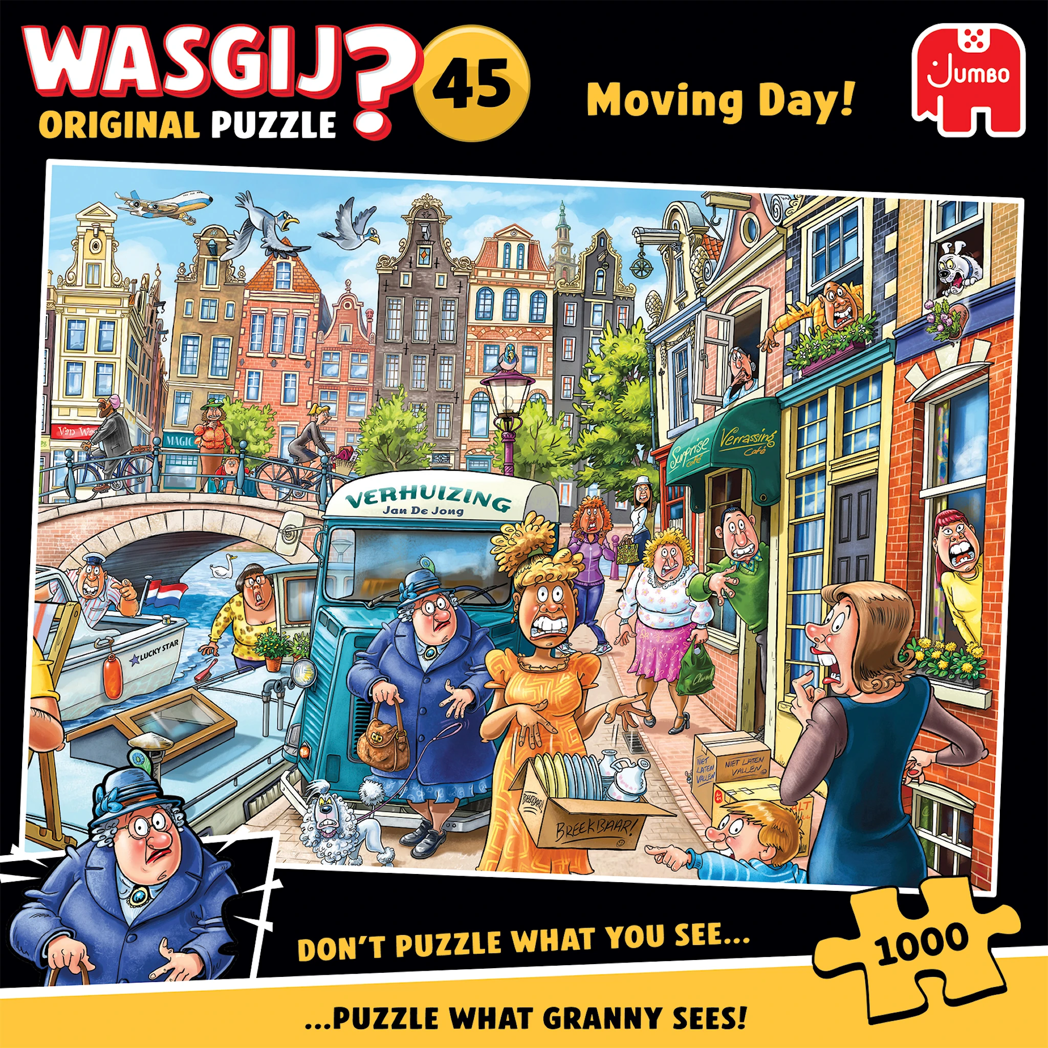 Produktbild för Wasgij Original 45 Moving Day! Pussel 1000 bitar, Jumbo