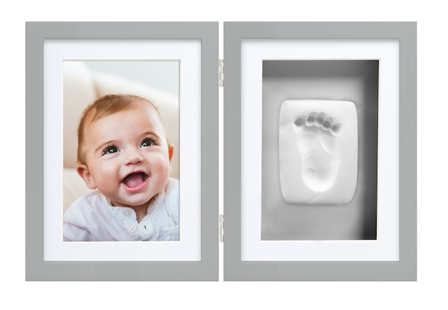 Produktbild 1 för Babyprints Ram Dubbel Ledad Grå, Pearhead