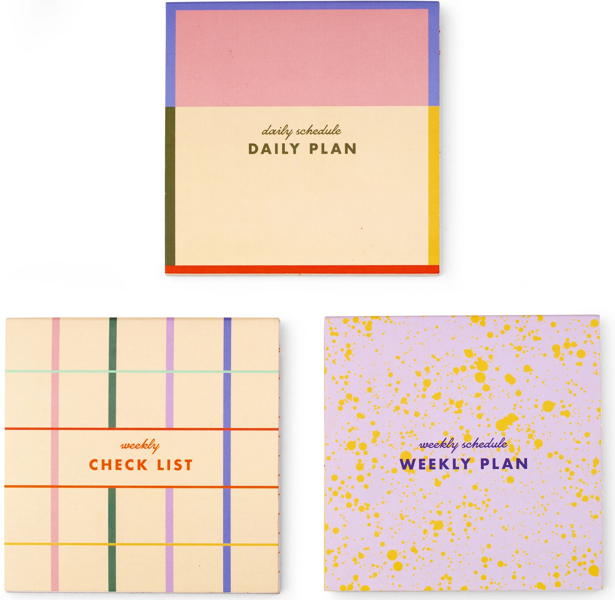 Produktbild för Notisblock självhäftande aktivitetsblock per dag, vecka + checklist Inkerie