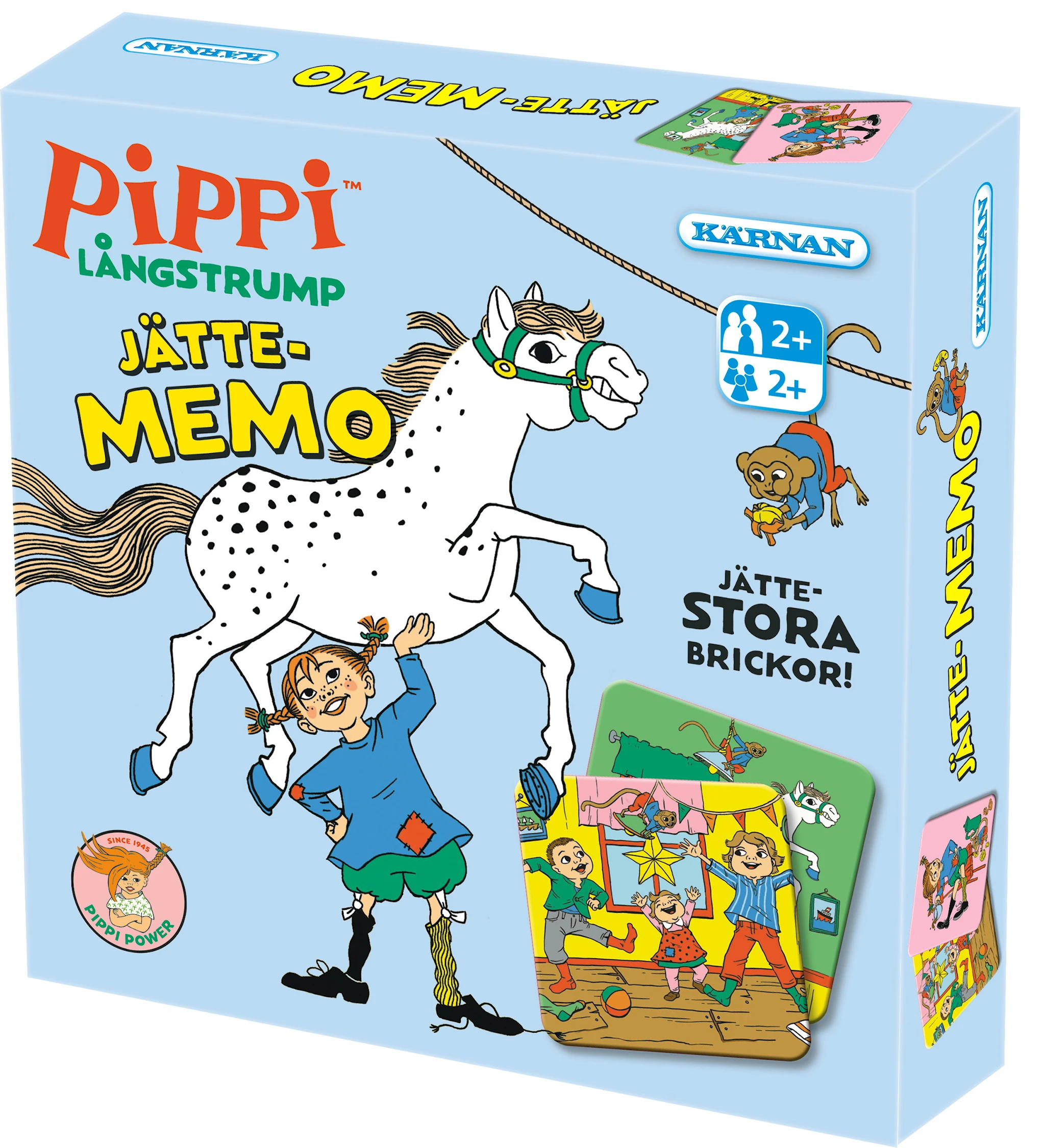 Produktbilde for Kjempe-Memo Pippi Langstrømpe 80 år, Kärnan
