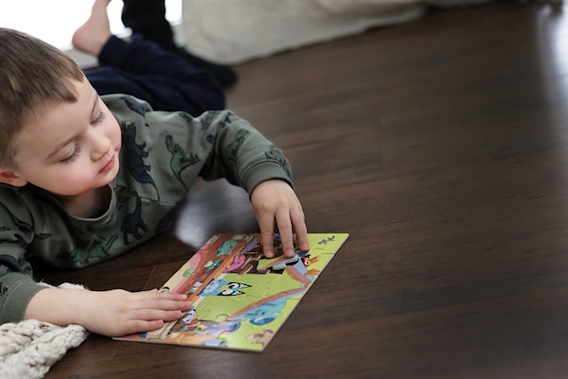 Produktbild 2 för Bluey Träpussel 20 Bitar, Micki