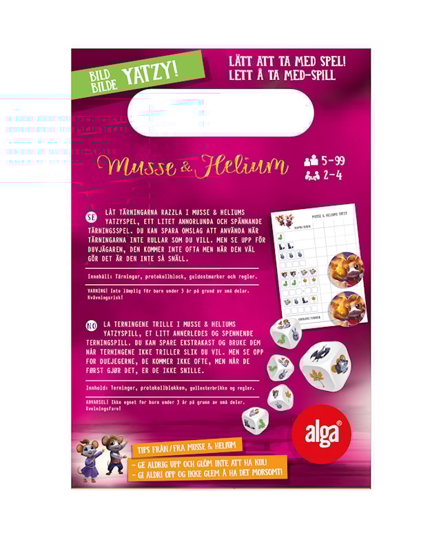 Produktbild 3 för Musse & Helium Yatzy (SE/NO)