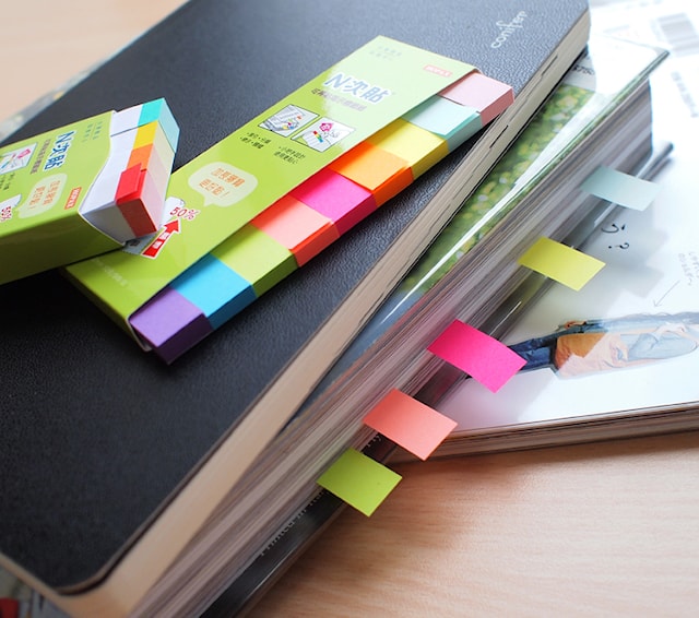 Produktbild 3 för Indexflikar Rainbow 50x12 mm Papp Stick'n