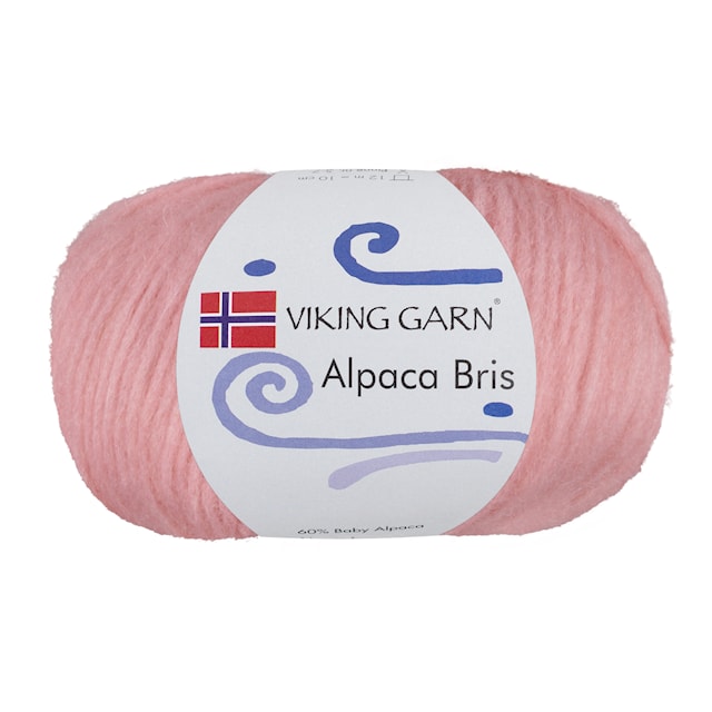 Alpaca Bris Garn 50 g Lys gammelrosa 374 Viking Garn