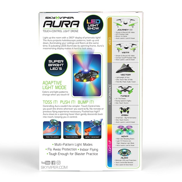 Produktbild 3 för Sky Viper Aura Force Drönare med LED-ljus