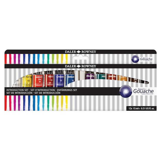 Aquafine Gouache Set 12x15ml Daler-Rowney