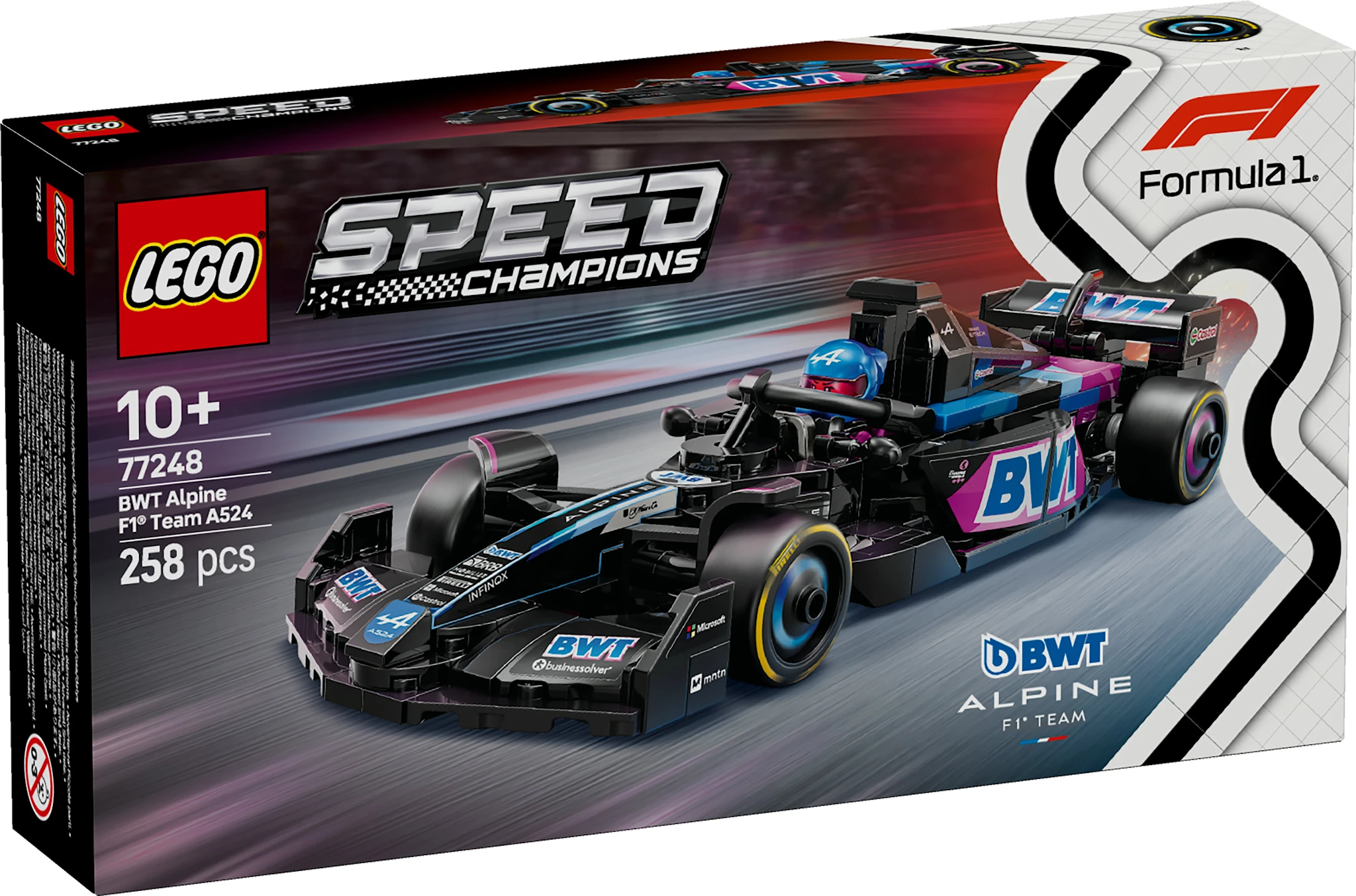 Tuotekuva ille BWT Alpine F1® Team A524 ‑kilpa-auto LEGO® Speed Champions (77248)
