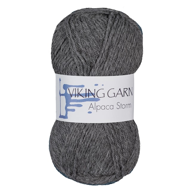 Alpaca Storm Garn Alpackamix 50 g Grå 515 Viking Garn