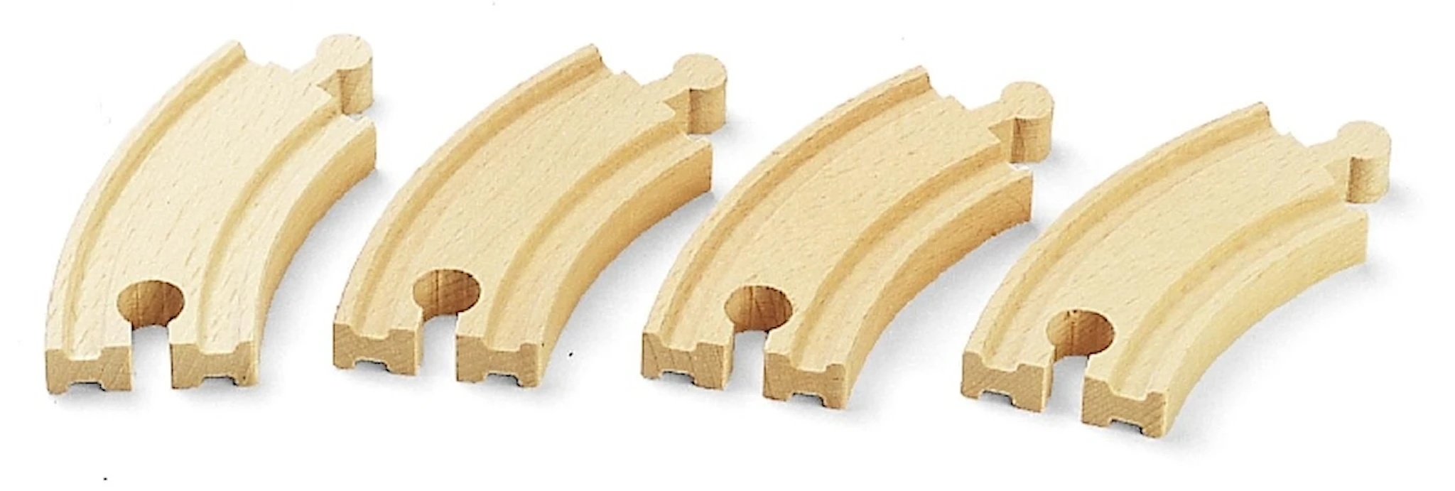 Produktbilde for Korte buede skinner (4 stk.), Brio Trejernbane