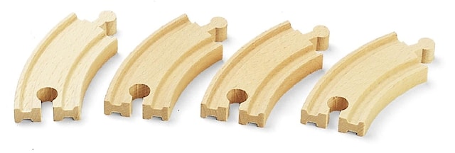 Produktbilde 1 for Korte buede skinner (4 stk.), Brio Trejernbane